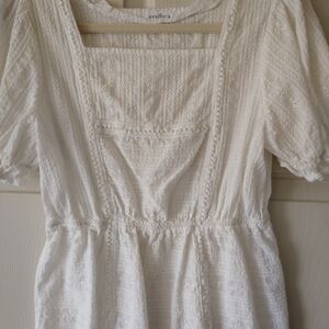 Elegant White Eyelet Blouse